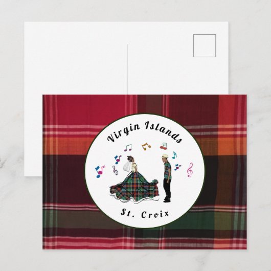 Amerikaanse Maagdeneilanden USVI Madras St. Croix Briefkaart (Voorkant / Achterkant)