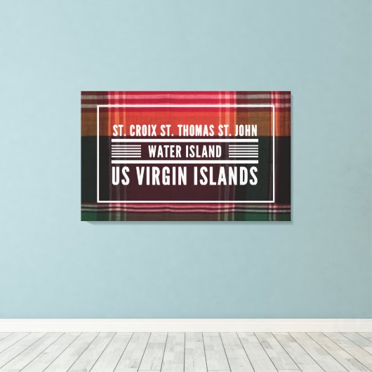 Amerikaanse Maagdeneilanden USVI Madras Tropisch Canvas Afdruk (Insitu (Houten vloer))