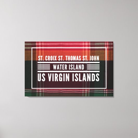 Amerikaanse Maagdeneilanden USVI Madras Tropisch Canvas Afdruk (Voorkant)