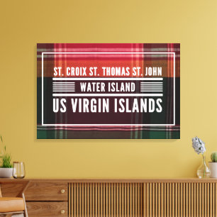 Amerikaanse Maagdeneilanden USVI Madras Tropisch Canvas Afdruk