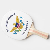 Amerikaanse Maagdeneilanden USVI Vlag Tropisch St. Tafeltennisbatje (Zijkant)