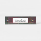 Amerikaanse Maagdeneilanden vlag Business Kantoor  Bureau Naambordje (Voorkant)