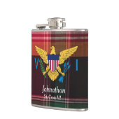 Amerikaanse Maagdeneilanden Vlag Madras St. Croix  Heupfles (Links)