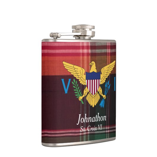 Amerikaanse Maagdeneilanden Vlag Madras St. Croix  Heupfles (Rechts)