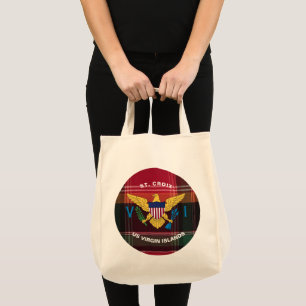 Amerikaanse Maagdeneilanden Vlag Madras St. Croix Tote Bag