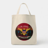Amerikaanse Maagdeneilanden Vlag Madras St. Croix  Tote Bag (Achterkant)