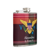 Amerikaanse Maagdeneilanden Vlag Madras St. Thomas Heupfles (Rechts)