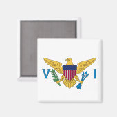 Amerikaanse Maagdeneilanden Vlag Magnet (Voorkant / Achterkant)
