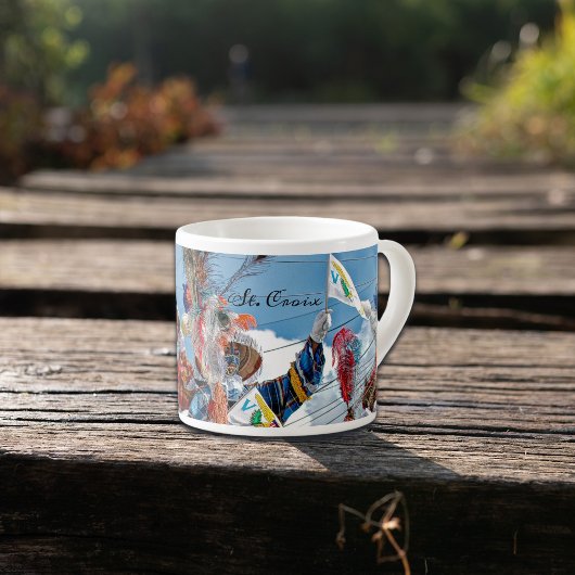 Amerikaanse Maagdeneilanden Vlag Moko Jumbies St.  Espresso Kop