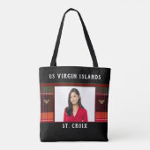 Amerikaanse Maagdeneilanden Vlag St. Croix Foto va Tote Bag (Achterkant)