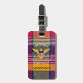 Amerikaanse Maagdeneilanden vlag St. Croix Madras Bagagelabel (Voorkant verticaal)