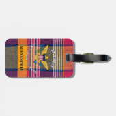 Amerikaanse Maagdeneilanden vlag St. Croix Madras Bagagelabel (Achterkant horizontaal)