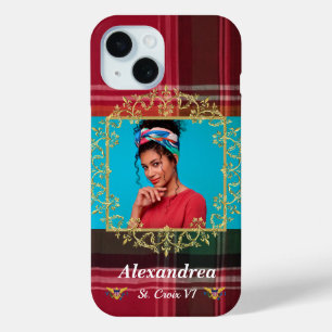 Amerikaanse Maagdeneilanden vlag St. Croix Madras iPhone 15 Case