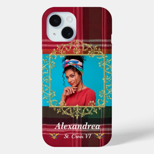 Amerikaanse Maagdeneilanden vlag St. Croix Madras Case-Mate iPhone Case (Achterkant)