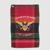 Amerikaanse Maagdeneilanden vlag St. Croix Madras  Golfhanddoek (Voorkant)