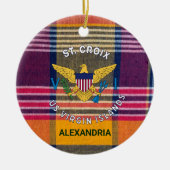 Amerikaanse Maagdeneilanden vlag St. Croix Madras  Keramisch Ornament (Voorkant)