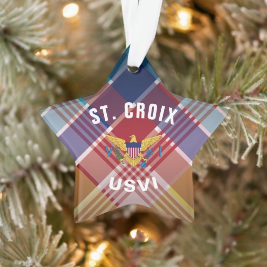 Amerikaanse Maagdeneilanden Vlag St. Croix Madras Ornament (Boom)