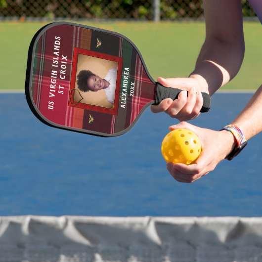 Amerikaanse Maagdeneilanden vlag St. Croix Madras  Pickleball Paddle (Insitu)