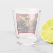 Amerikaanse Maagdeneilanden vlag St. Croix Madras  Shot Glas (Achterkant)