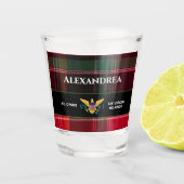 Amerikaanse Maagdeneilanden vlag St. Croix Madras  Shot Glas (Voorkant)