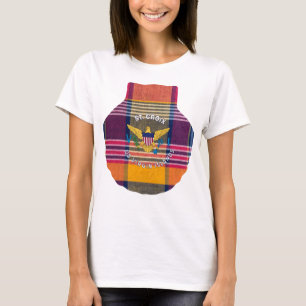 Amerikaanse Maagdeneilanden vlag St. Croix Madras T-shirt