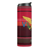 Amerikaanse Maagdeneilanden vlag St. Croix Madras Thermosbeker (Gedraaid links)