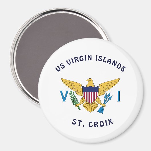 Amerikaanse Maagdeneilanden vlag St. Croix persona Magneet (Voorkant / Achterkant)