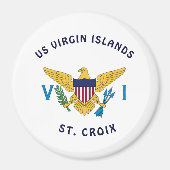 Amerikaanse Maagdeneilanden vlag St. Croix persona Magneet (Voorkant)