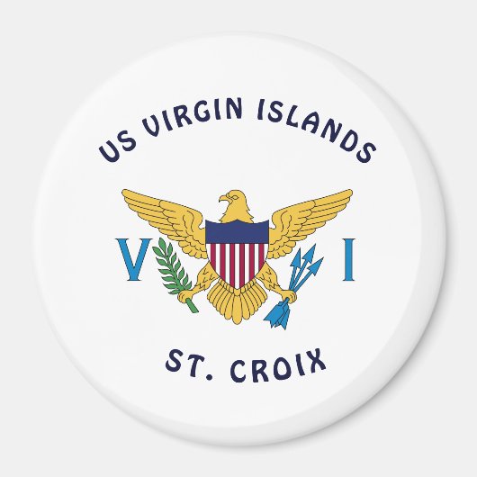 Amerikaanse Maagdeneilanden vlag St. Croix persona Magneet (Voorkant)