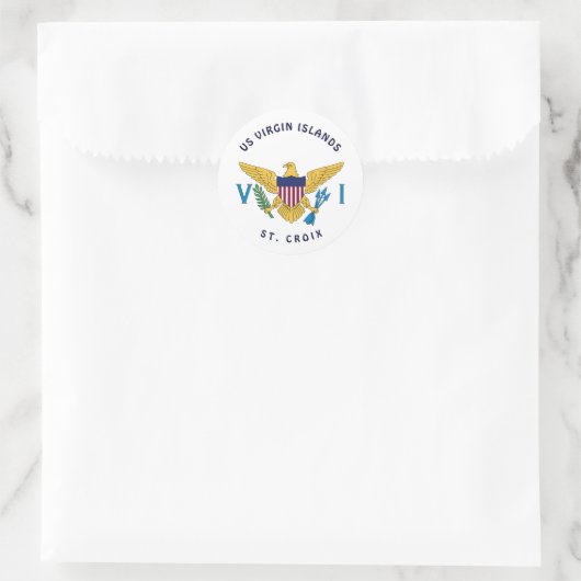 Amerikaanse Maagdeneilanden vlag St. Croix persona Ronde Sticker (Tas)
