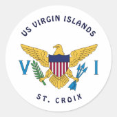 Amerikaanse Maagdeneilanden vlag St. Croix persona Ronde Sticker (Voorkant)