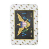 Amerikaanse Maagdeneilanden vlag St. Croix USVI Badmat (Voorkant Verticaal)