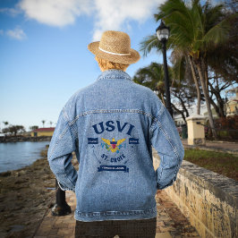 Amerikaanse Maagdeneilanden vlag St. Croix USVI Ca Denim Jacket