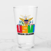 Amerikaanse Maagdeneilanden vlag St. Croix USVI Ca Glas (Voorkant)