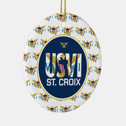 Amerikaanse Maagdeneilanden vlag St. Croix USVI Ca Keramisch Ornament (Rechts)