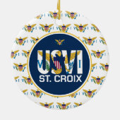 Amerikaanse Maagdeneilanden vlag St. Croix USVI Ca Keramisch Ornament (Achterkant)