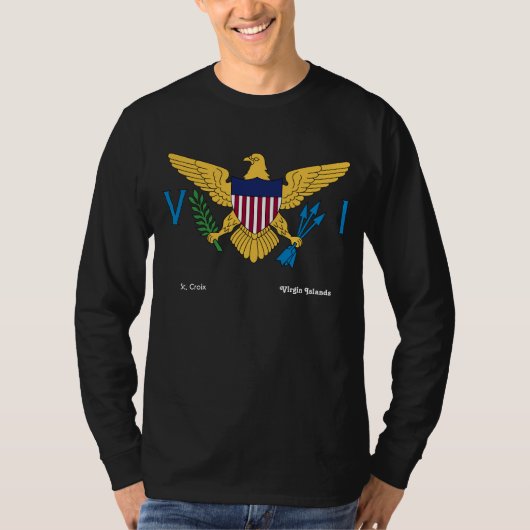 Amerikaanse Maagdeneilanden vlag St. Croix USVI Ca T-shirt (Voorkant)