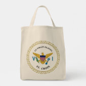 Amerikaanse Maagdeneilanden vlag St. Croix USVI Ca Tote Bag (Achterkant)