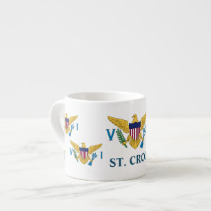 Amerikaanse Maagdeneilanden vlag St. Croix USVI Espresso Kop