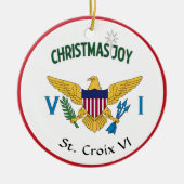 Amerikaanse Maagdeneilanden Vlag St. Croix USVI Ke Keramisch Ornament (Voorkant)