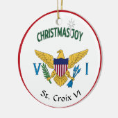 Amerikaanse Maagdeneilanden Vlag St. Croix USVI Ke Keramisch Ornament (Links)