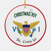 Amerikaanse Maagdeneilanden Vlag St. Croix USVI Ke Keramisch Ornament (Achterkant)