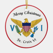 Amerikaanse Maagdeneilanden Vlag St. Croix USVI Ke Keramisch Ornament (Voorkant)