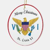 Amerikaanse Maagdeneilanden Vlag St. Croix USVI Ke Keramisch Ornament (Links)