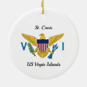 Amerikaanse Maagdeneilanden Vlag St. Croix USVI Ke Keramisch Ornament (Achterkant)