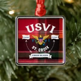 Amerikaanse Maagdeneilanden Vlag St. Croix USVI Ke Metalen Ornament