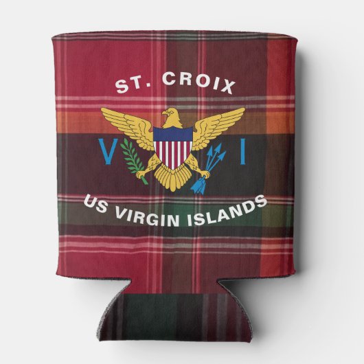 Amerikaanse Maagdeneilanden vlag St. Croix USVI Ma Blikjeskoeler (Achterkant)
