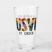 Amerikaanse Maagdeneilanden vlag St. Croix USVI Ma Glas (Achterkant)