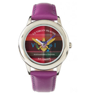 Amerikaanse Maagdeneilanden vlag St. Croix USVI Ma Horloge