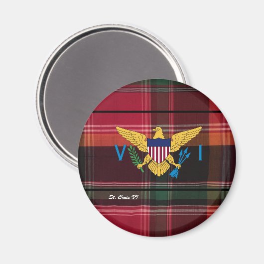 Amerikaanse Maagdeneilanden vlag St. Croix USVI Ma Magneet (Voorkant / Achterkant)